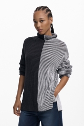 Tweekleurigegestreeptetrui