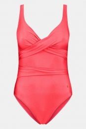Beachlife303A-RedShinePaddedSwimsuitBadpakDamesRood