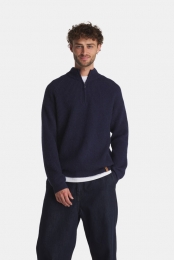 AyacuchoSkagenRib14ZipWollenTruiBlauw