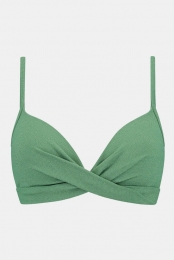 Beachlife106B-GreenShimmerPaddedWiredTopBikiniTopDamesGroen