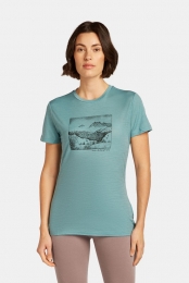 icebreakerMerino150TechLiteTeeLakeT-shirtDamesBlauw