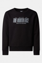 TheNorthFaceReflectiveLogoRelaxedCrewTruiJuniorZwart