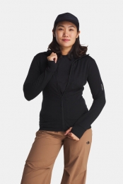 icebreakerMerino260QuantumIVZipFleecevestDamesZwart