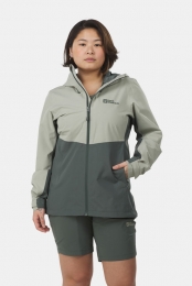 JackWolfskinWeiltal2LHardshellJasDamesGroen