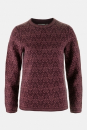 FjllrvenSnowRoundNeckTruiDamesRood