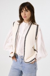 Ecruknitgilet