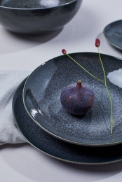 HEMAOntbijtbord23cmPortoreactiefglazuurzwartzwart