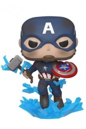 AvengersEndgamePOPMoviesVinylFigureCaptainAmericawBrokenShieldMjlnir9cm