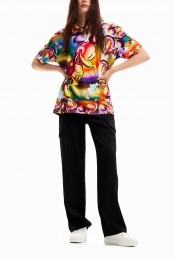 OversizedenveelkleurigT-shirtmetMickeyMouse-MATERIALFINISHES-M