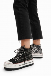 Hogesneakermetplateauzoolenruitjes-BLACK-40
