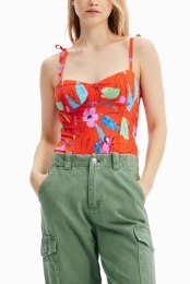 Tropischeenkorsetachtigebodymetschouderbandjes-RED-L