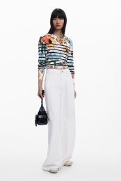 Gestreeptebloementrui-WHITE-XS