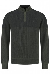 FellowsUnitedPulloverHalfZipPlatedTuckGreenMossL