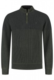 FellowsUnitedPulloverHalfZipPlatedTuckGreenMoss3XL