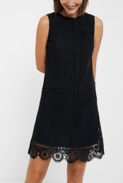Mouwlozekantenjurk-BLACK-XL