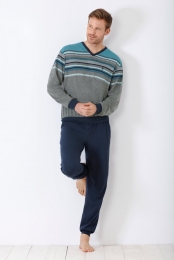 BlauwgrijzeherenpyjamaHajo