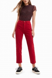 T-shirtmettuleengrafischeretroprint-RED-XS