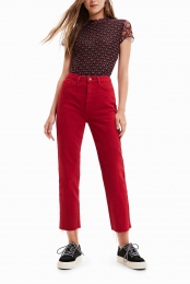 T-shirtmettuleengrafischeretroprint-RED-L