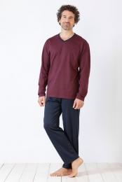 RodeherenpyjamaHajometblauwebroek