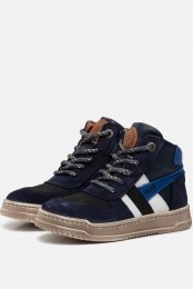 DevelabMidCutSneakersblauwLeer