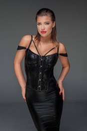 NOIRhandmadeWetlookcorsagemetkantS