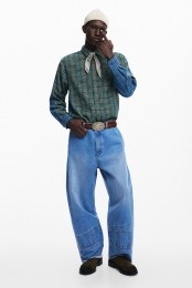 Flanellengeruiteoverhemd-BLUE-L