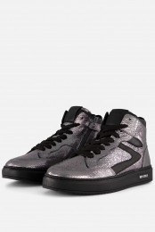 HIPMetallicSneakerszilverLeer
