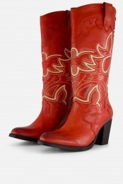 LazamaniCowboylaarzenroodLeer