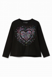 T-shirtmethartvanpailletten
