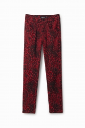 Slimfitbroekmetdierenprint