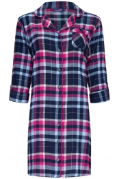 FlanellendoorknoopnachthemdgeruitEmma