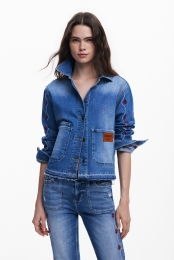 Denimjackmetbloemen