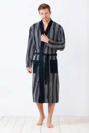 BlauwgestreeptebadstofherenbadjasvanHajo