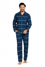 Flanellenherendoorknooppyjama