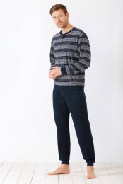 WarmeblauwebadstofherenpyjamaHajo