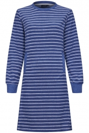 Blauwgestreeptbadstofnachthemd