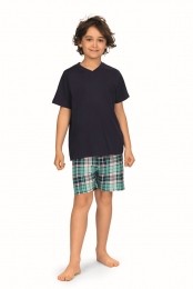 Jongensshortamadonkerblauw