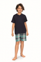 Jongensshortamadonkerblauw