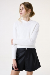 Zwarteleatherlookshort