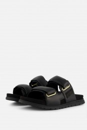 WodenLisaSandalenzwartLeer