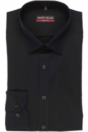 MarvelisStrijkvrijOverhemdBodyFitZwart44