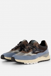 FlorisvanBommeldeTreenerSneakersblauwSuede