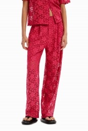 Pantalonbloemenkant-RED-M