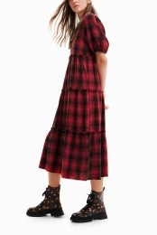 Geruitemidi-jurk-RED-S