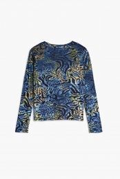 Velvet-textuurT-shirt-BLACK-S
