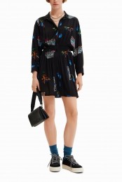 Kortenblousejurkmettekeningen-BLACK-L