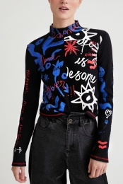 GeribbeldT-shirtmetLifeisawesome-BLACK-XS