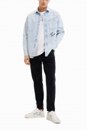 Overshirtmetdenimprint-BLUE-S