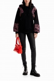 Jacquardsweatshirtmetluipaardprint-BLACK-M