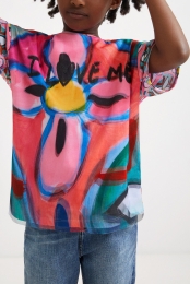 T-shirtmetgeschilderdebloemen-RED-56
